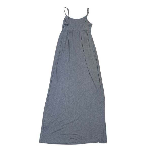 Donna Ricco Casual Gray Long Maxi Dress Size Small Sleeveless Stretch Strappy - Picture 7 of 11